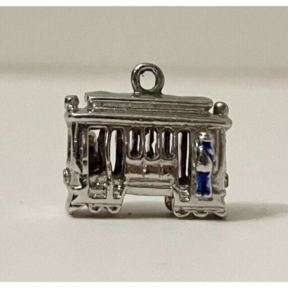 Vintage San Francisco Metal Charm Pendant Trolley Car - Picture 6 of 12